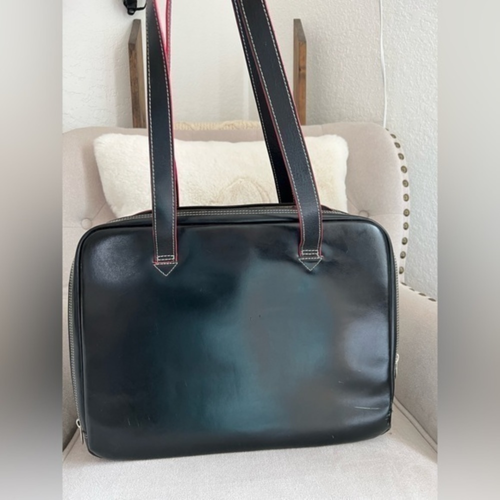 McKlein Black Leather Business Bag Multiple Compartments